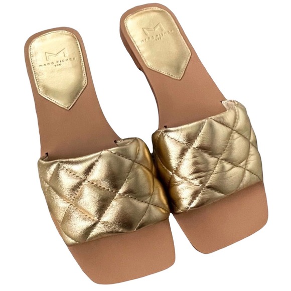 Marc Fisher Shoes - Marc Fisher Womens Reta Sandal in Good Leather Quilted Strap